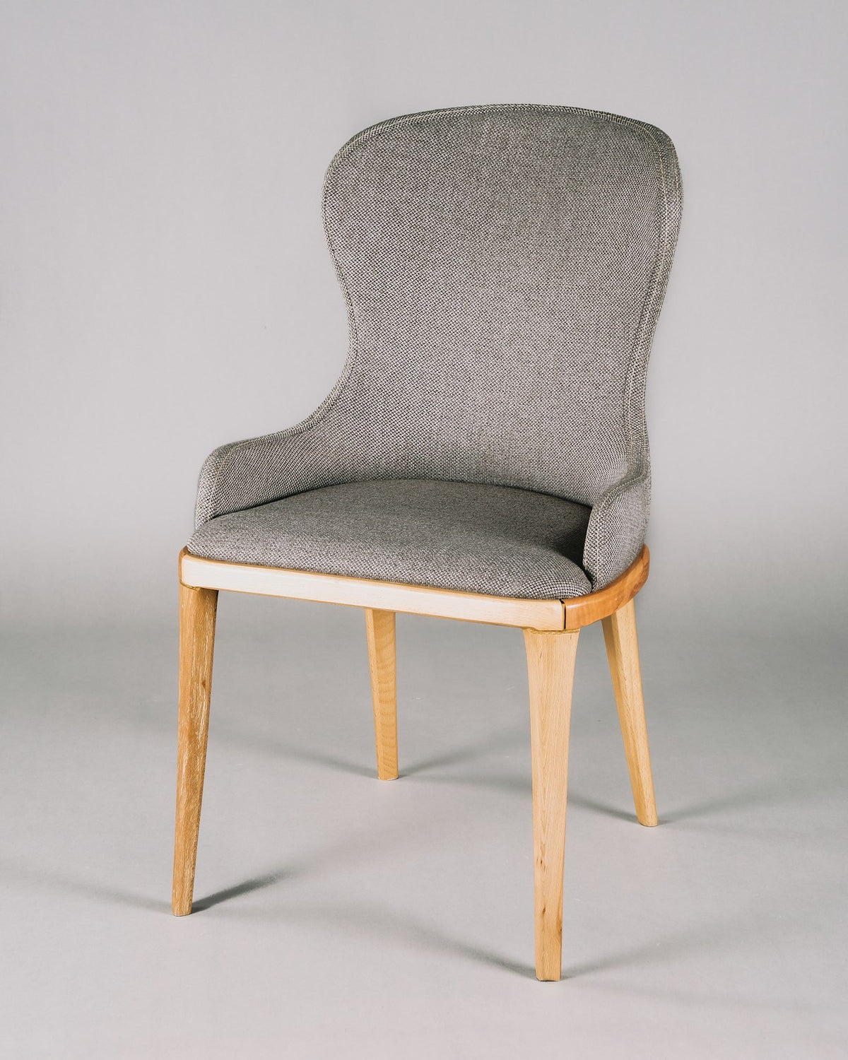 Carved mahogany-style antique side chair